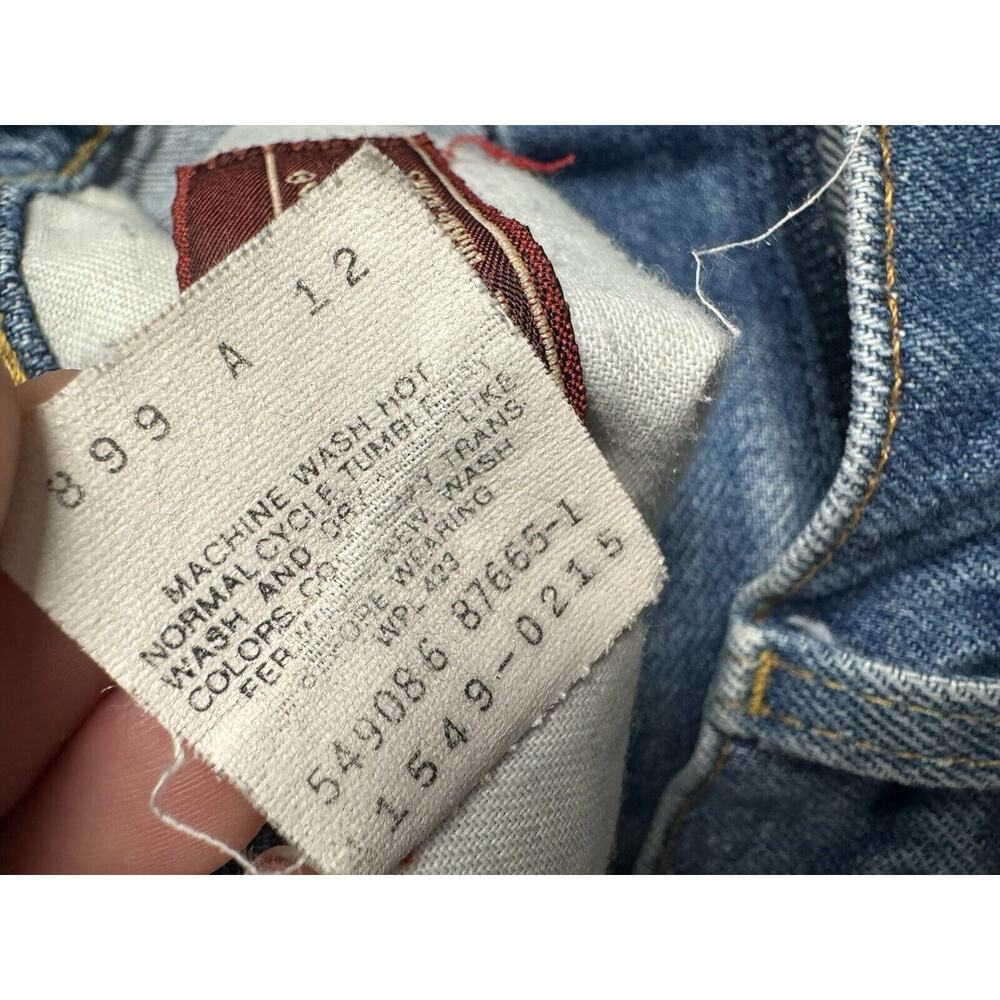 Vintage Levis 549 Jeans Men’s 52x28 Leather Tab Blue Denim 80s 1986 - Picture 11 of 13